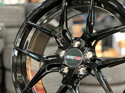 New 19X8.5 ET45 Motec MCR4 Rim (4 wheel) Gloss Black 5X112