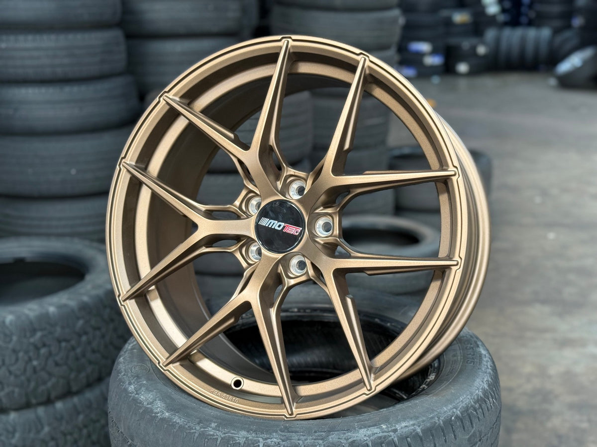 New 19X8.5 ET45 Motec MCR4 Rim (4 wheel) Matt Bronze 5X112