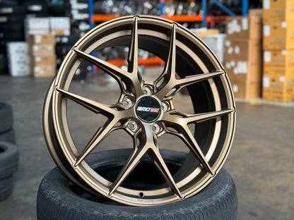 New 19X8.5 ET45 Motec MCR4 Rim (4 wheel) Matt Bronze 5X112