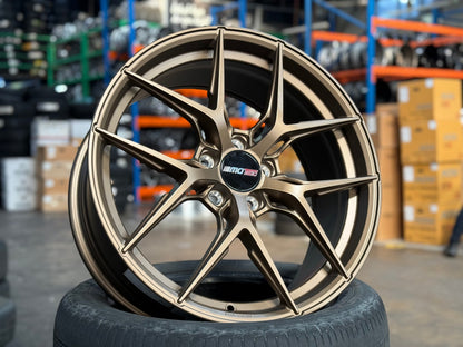 New 19X8.5 ET45 Motec MCR4 Rim (4 wheel) Matt Bronze 5X112