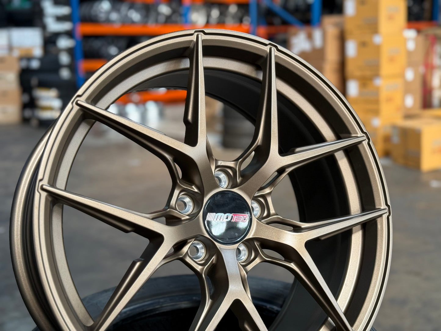 New 19X8.5 ET45 Motec MCR4 Rim (4 wheel) Matt Bronze 5X112