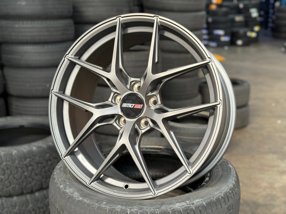 New 19X8.5 ET45 Motec MCR4 Rim (4 wheel) Matt Gunmetal 5X112