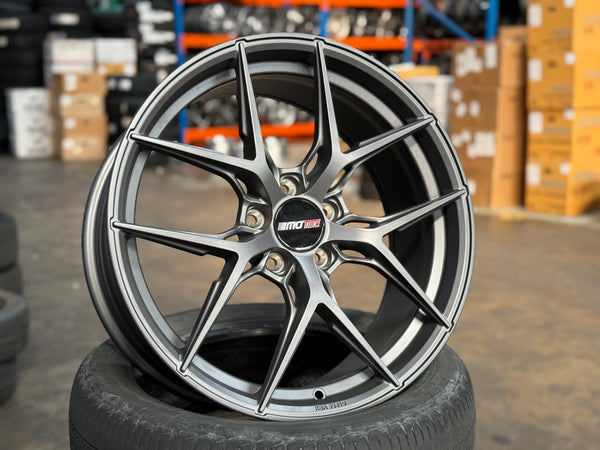 New 19X8.5 ET45 Motec MCR4 Rim (4 wheel) Matt Gunmetal 5X112