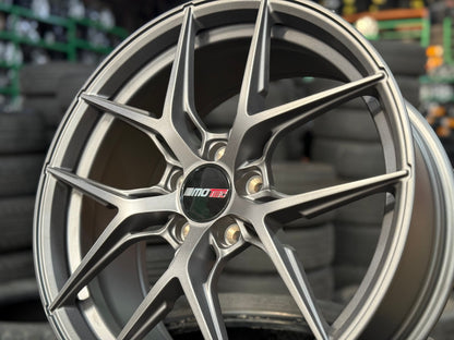 New 19X8.5 ET45 Motec MCR4 Rim (4 wheel) Matt Gunmetal 5X112