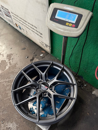 New 19X8.5 ET45 Motec MCR4 Rim (4 wheel) Matt Gunmetal 5X112