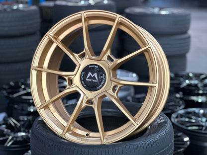 New 18X8 ET45 Motec MCR5 Rim (4 wheel) Matt Gold 5X112