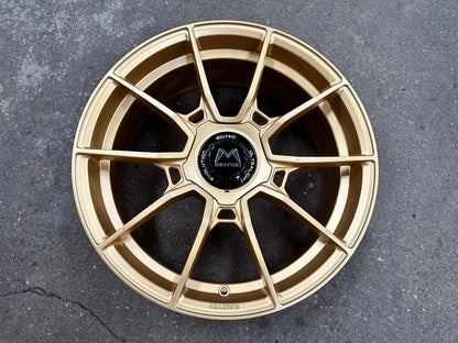 New 18X8 ET45 Motec MCR5 Rim (4 wheel) Matt Gold 5X112