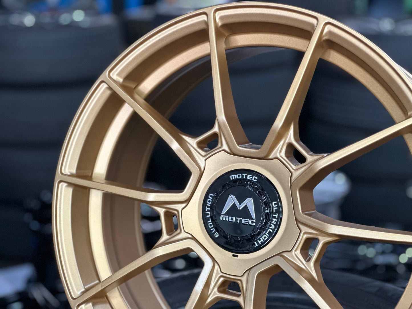 New 18X8 ET45 Motec MCR5 Rim (4 wheel) Matt Gold 5X112