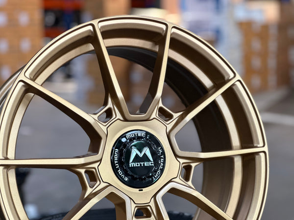 New 18X8 ET45 Motec MCR5 Rim (4 wheel) Matt Gold 5X112