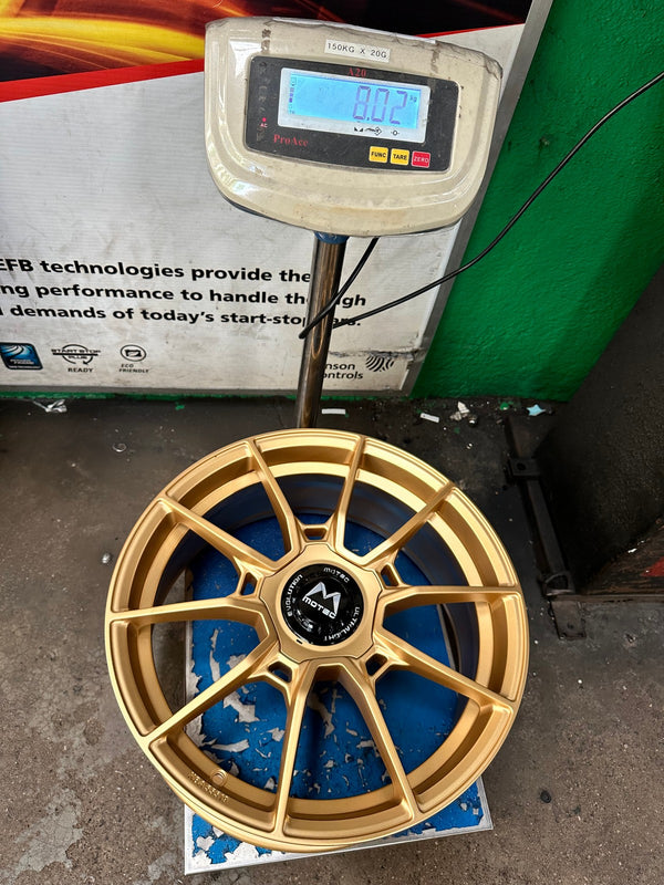 New 18X8 ET45 Motec MCR5 Rim (4 wheel) Matt Gold 5X112