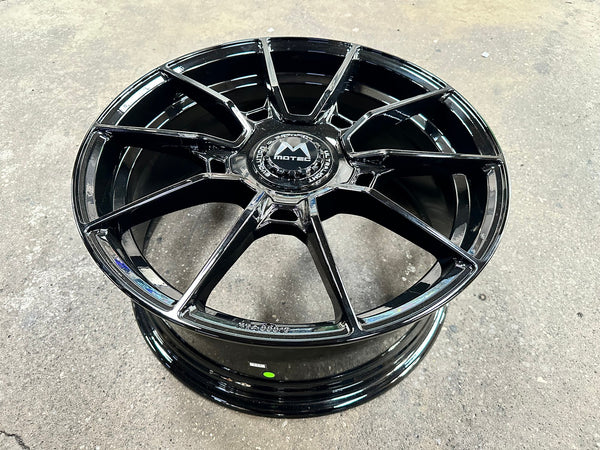 New 18X8 ET45 Motec MCR5 Rim (4 wheel) Gloss Black 5X112
