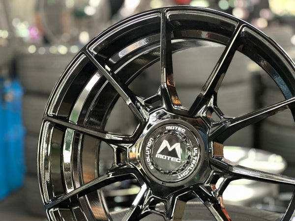 New 18X8 ET45 Motec MCR5 Rim (4 wheel) Gloss Black 5X112