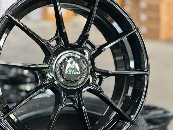 New 18X8 ET45 Motec MCR5 Rim (4 wheel) Gloss Black 5X112