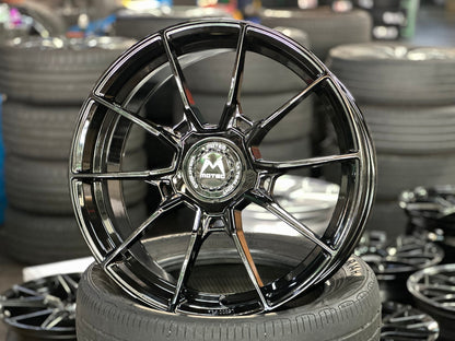 New 19X8.5 ET45 Motec MCR5 Rim (4 wheel) Gloss Black 5X108