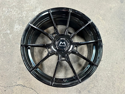 New 19X8.5 ET45 Motec MCR5 Rim (4 wheel) Gloss Black 5X108