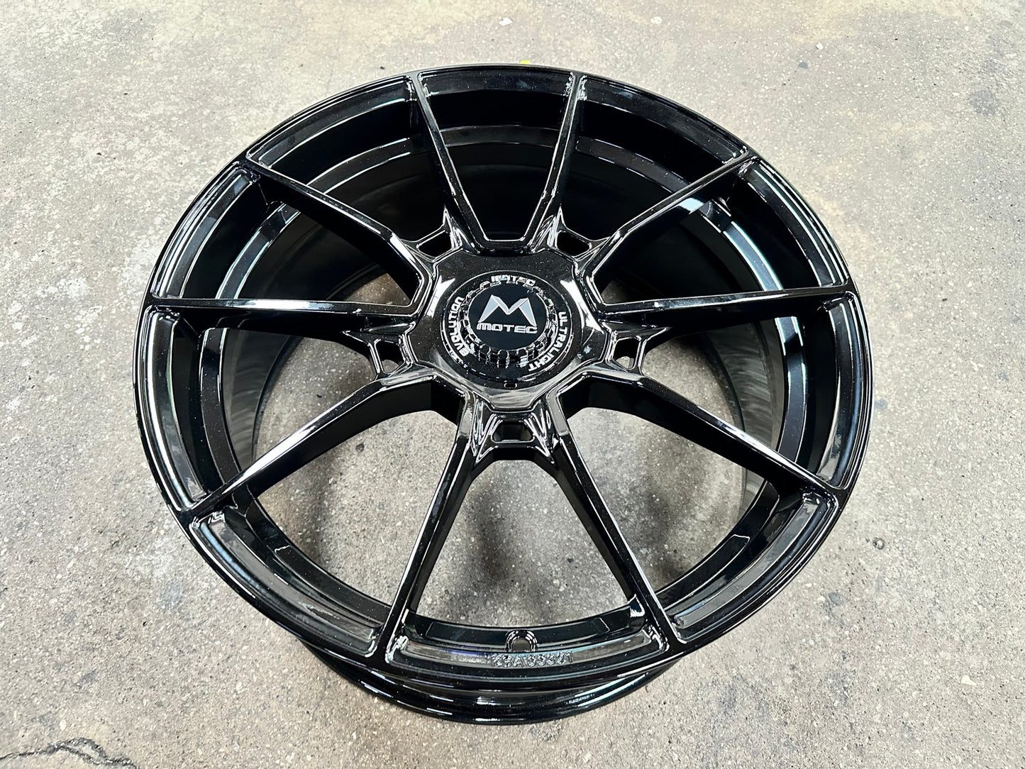 New 19X8.5 ET45 Motec MCR5 Rim (4 wheel) Gloss Black 5X108