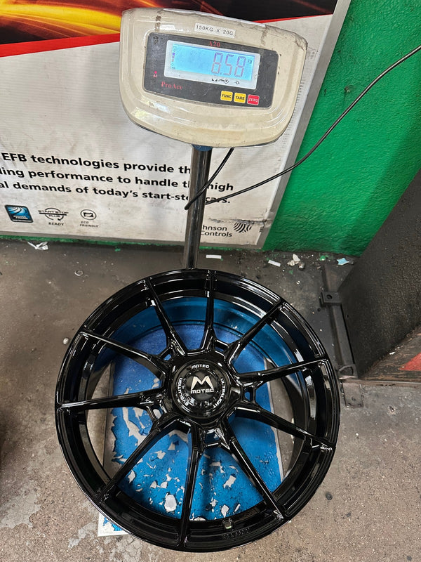 New 19X8.5 ET45 Motec MCR5 Rim (4 wheel) Gloss Black 5X108