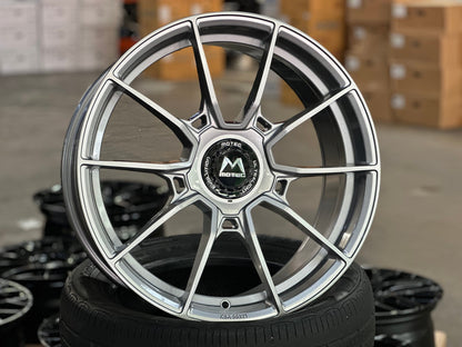 New 19X8.5 ET43 Motec MCR5 Rim (4 wheel) Gloss Gunmetal 5X112