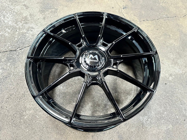 New 19X8.5 ET43 Motec MCR5 Rim (4 wheel) Gloss Black 5X112