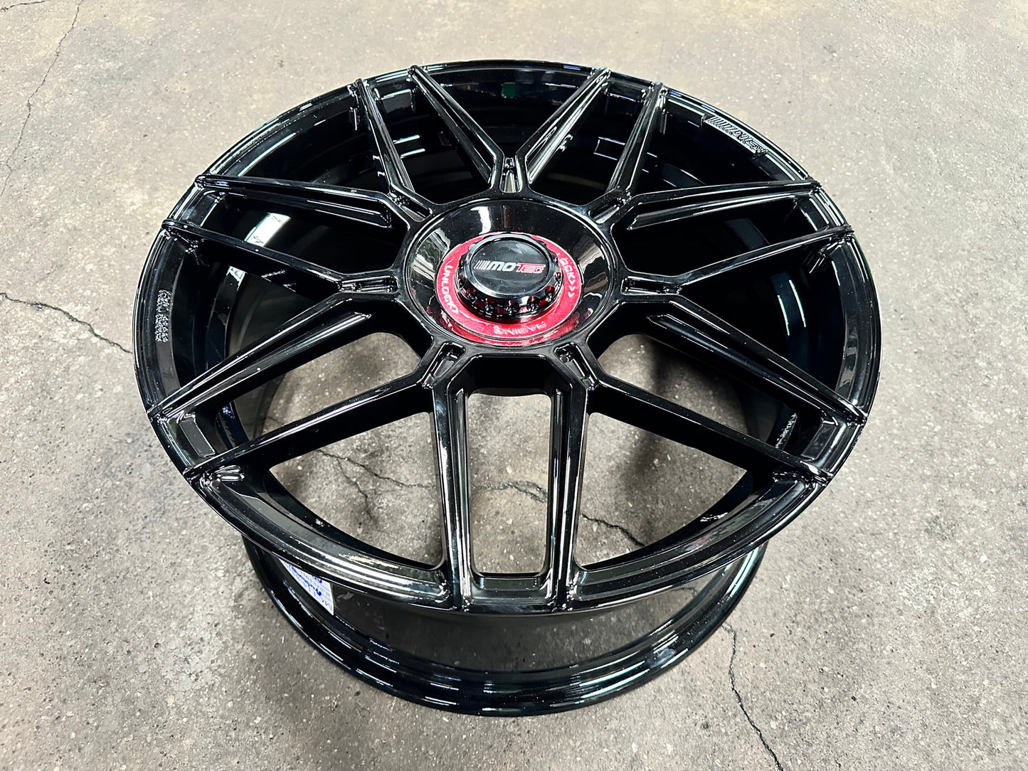 New 19X8.5 ET45 Motec MCT1 Rim (4 wheel) Gloss Black 5X112