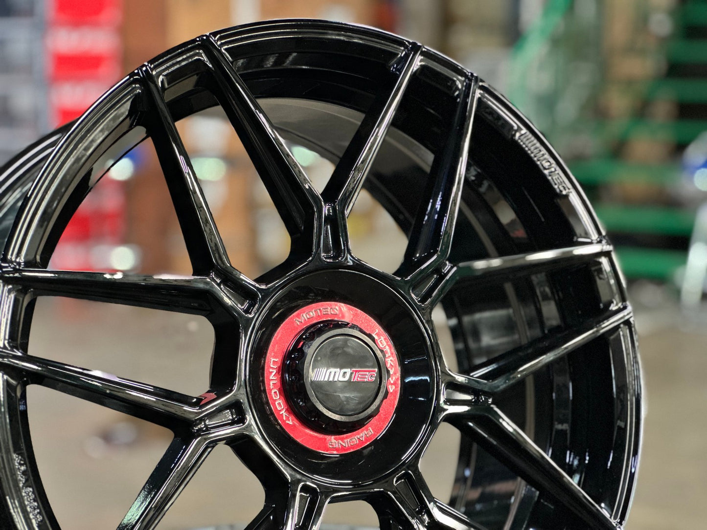 New 19X8.5 ET45 Motec MCT1 Rim (4 wheel) Gloss Black 5X112