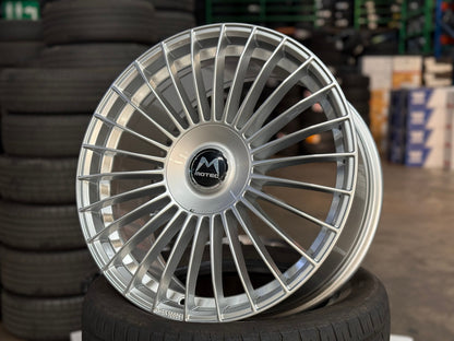 New 19X8.5 ET30 Motec MCT1 Rim (4 wheel) Gloss Silver 5X120