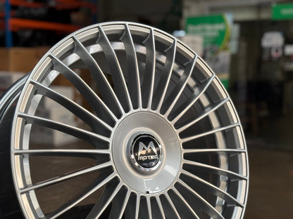 New 19X8.5 ET30 Motec MCT1 Rim (4 wheel) Gloss Silver 5X112