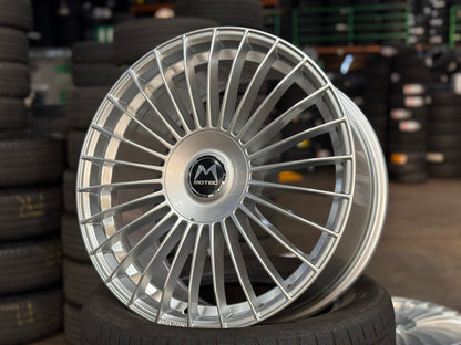 New 19X8.5 ET43 Motec MCT1 Rim (4 wheel) Gloss Silver 5X112