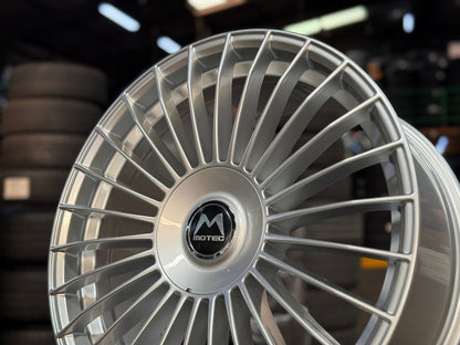 New 19X8.5 ET43 Motec MCT1 Rim (4 wheel) Gloss Silver 5X112