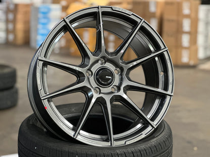 New 18X8.5 ET40 Enkei SC46 Rim (4 wheel) Gloss Gunmetal 5X114.3