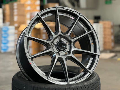 New 18X8.5 ET40 Enkei SC46 Rim (4 wheel) Gloss Gunmetal 5X114.3