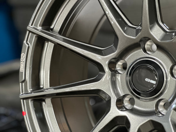 New 18X8.5 ET40 Enkei SC46 Rim (4 wheel) Gloss Gunmetal 5X114.3