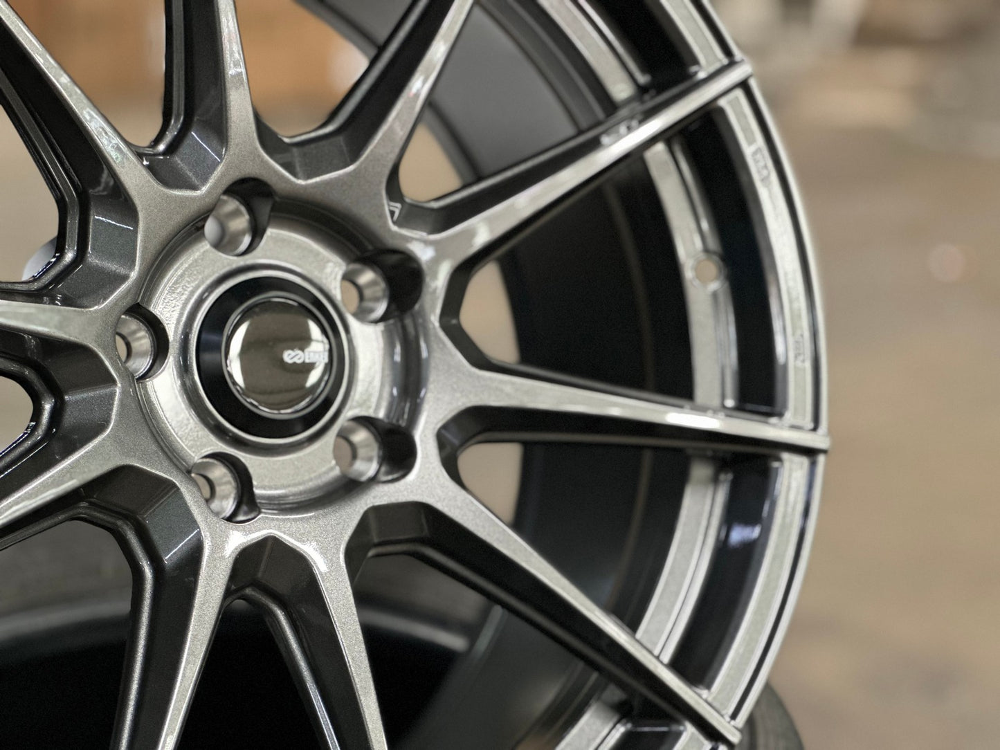 New 18X8.5 ET40 Enkei SC46 Rim (4 wheel) Gloss Gunmetal 5X114.3