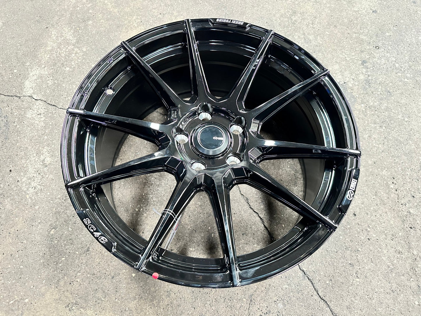 New 18X8.5 ET40 Enkei SC46 Rim (4 wheel) Gloss Black 5X114.3