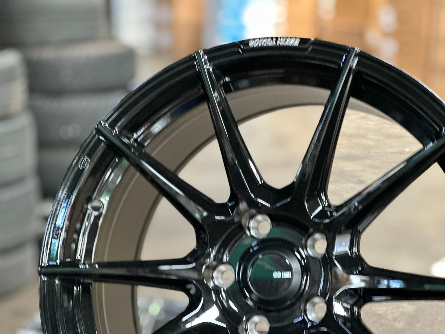 New 18X8.5 ET40 Enkei SC46 Rim (4 wheel) Gloss Black 5X114.3