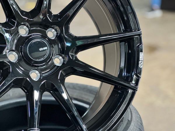 New 18X8.5 ET40 Enkei SC46 Rim (4 wheel) Gloss Black 5X114.3