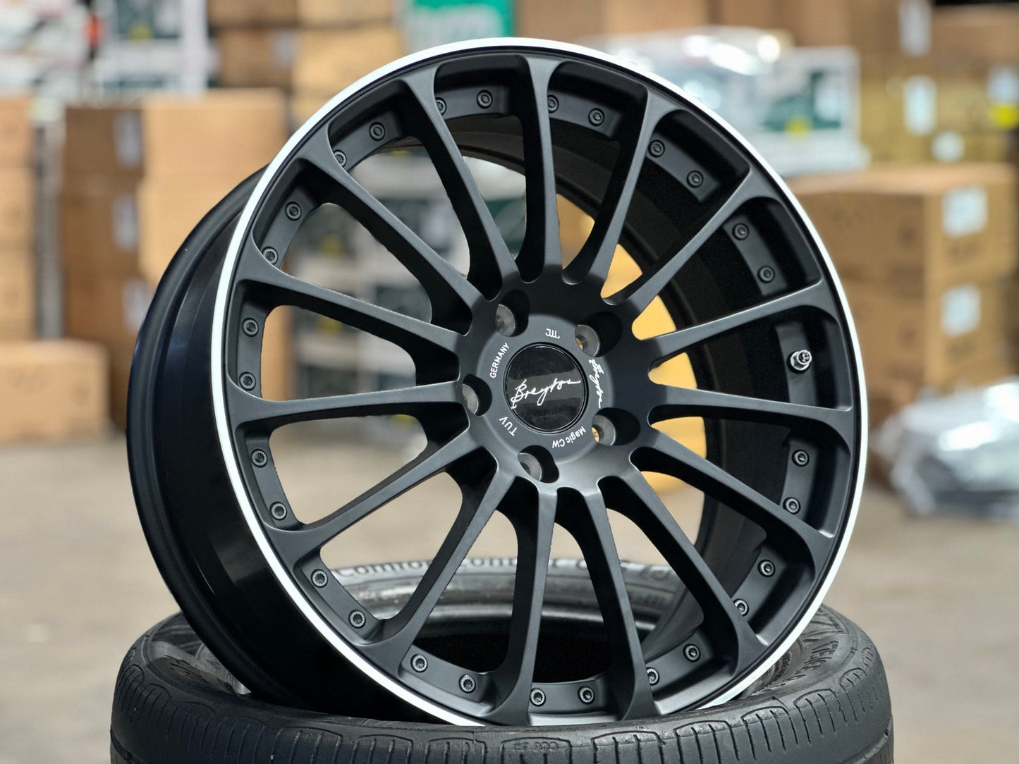 New 18X7.5 ET48 Breyton Rim (4 wheel) Matt Black 5X112