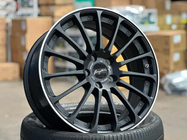New 18X7.5 ET48 Breyton Rim (4 wheel) Matt Black 5X112