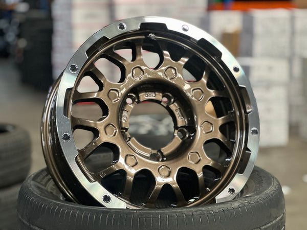 New 16X5.5 ET0 Lehrmeister MS9W Rim (5 wheel) Gloss Bronze 5X139.7