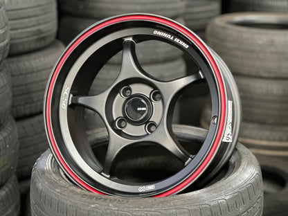 New 15X7 ET28 Enkei SC56 Rim (4 wheel) Matt Black 4X100