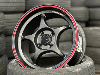 New 15X7 ET28 Enkei SC56 Rim (4 wheel) Matt Black 4X100