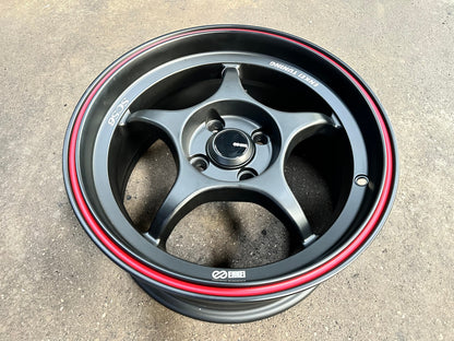 New 15X7 ET28 Enkei SC56 Rim (4 wheel) Matt Black 4X100
