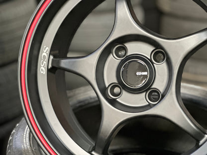 New 15X7 ET28 Enkei SC56 Rim (4 wheel) Matt Black 4X100