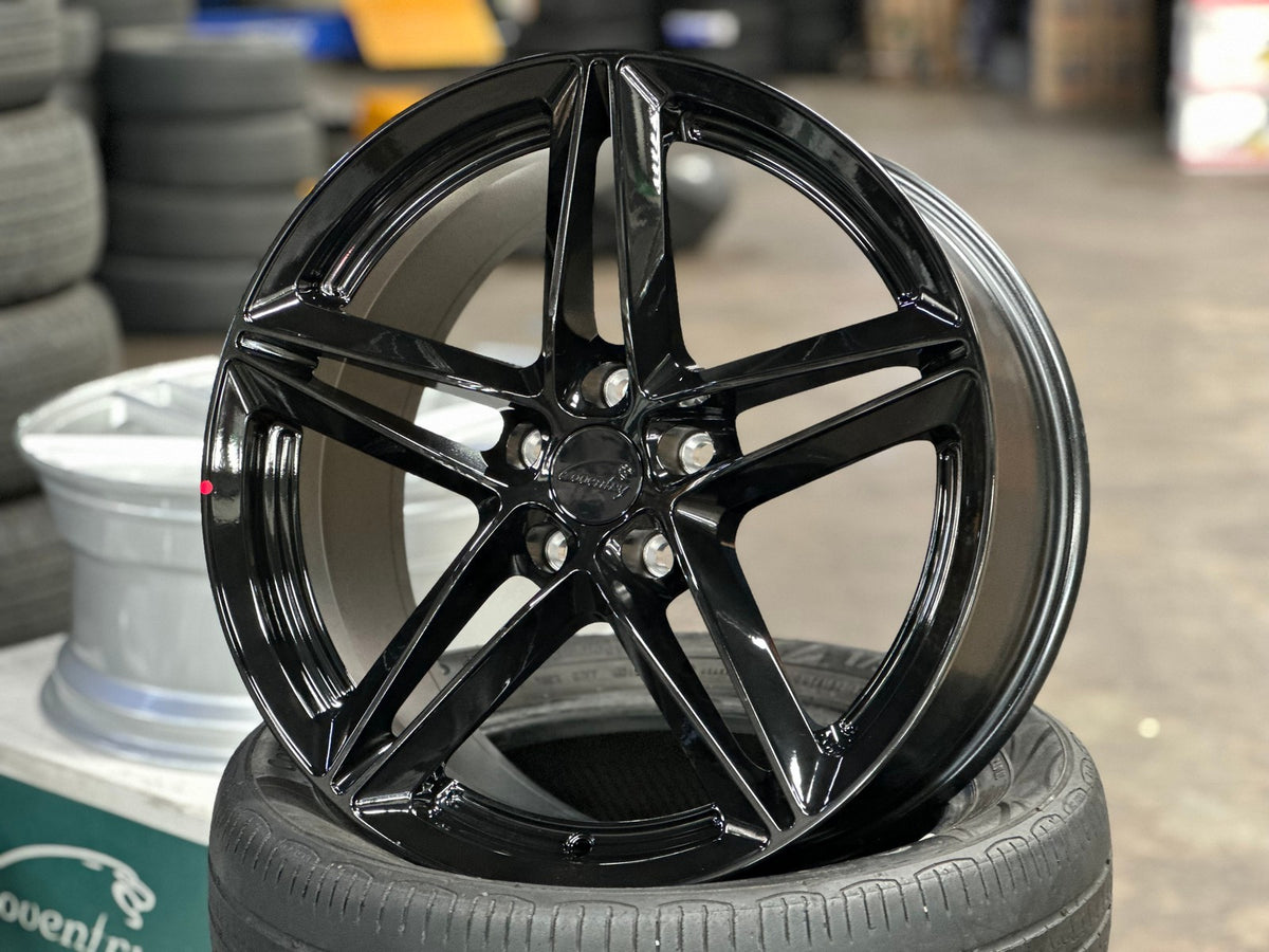 New 18X8.5 ET35 TSW Conventry Holbrook Rim (4 wheel) Gloss Black 5X108
