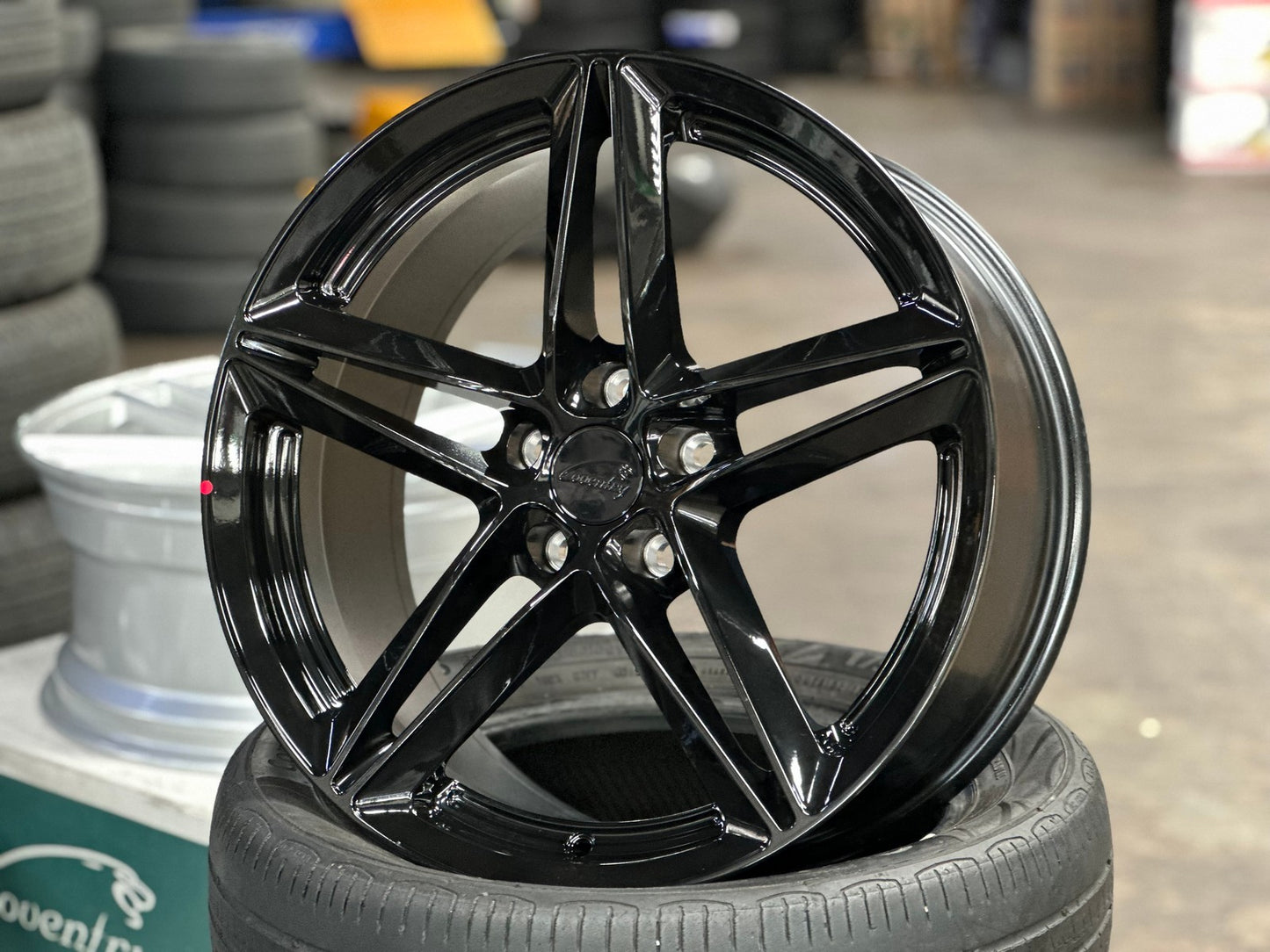 New 18X8.5 ET35 TSW Conventry Holbrook Rim (4 wheel) Gloss Black 5X108