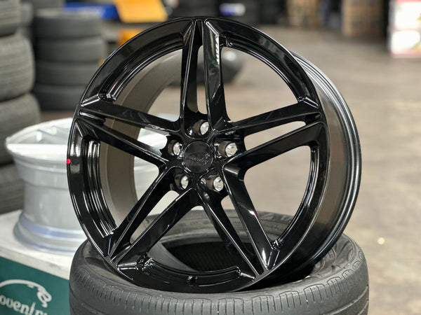 New 18X8.5 ET35 TSW Conventry Holbrook Rim (4 wheel) Gloss Black 5X108