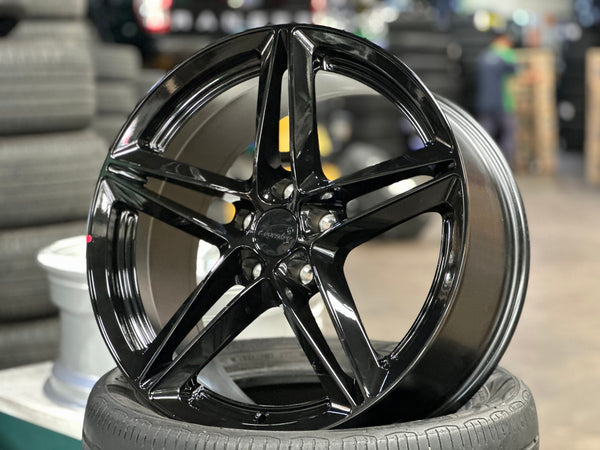 New 18X8.5 ET35 TSW Conventry Holbrook Rim (4 wheel) Gloss Black 5X108