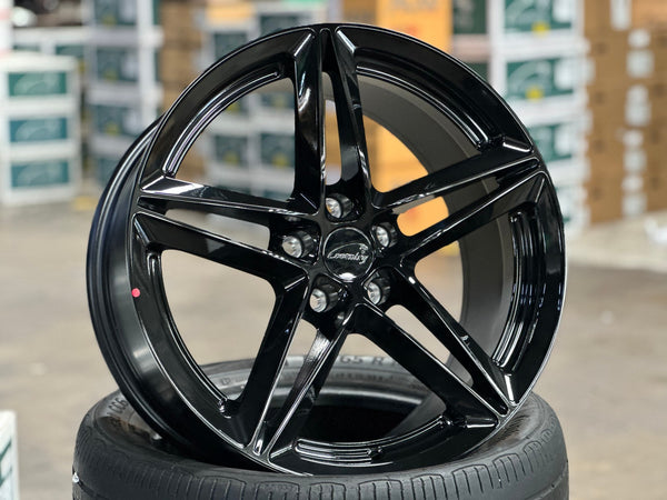 New 18X8.5 ET35 TSW Conventry Holbrook Rim (4 wheel) Gloss Black 5X108