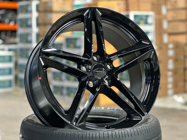 New 18X8.5 ET35 TSW Conventry Holbrook Rim (4 wheel) Gloss Black 5X108