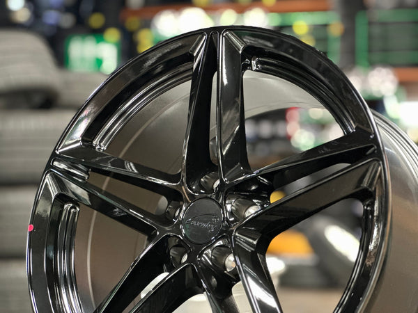 New 18X8.5 ET35 TSW Conventry Holbrook Rim (4 wheel) Gloss Black 5X108